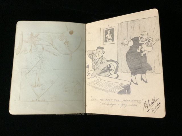 AUTOGRAPH ALBUM/WATERCOLOURS FROM EARLY 20TH-CENTURY ONWARDS INCLUDES HUGHIE GREEN SIGNATURE - Image 4 of 5