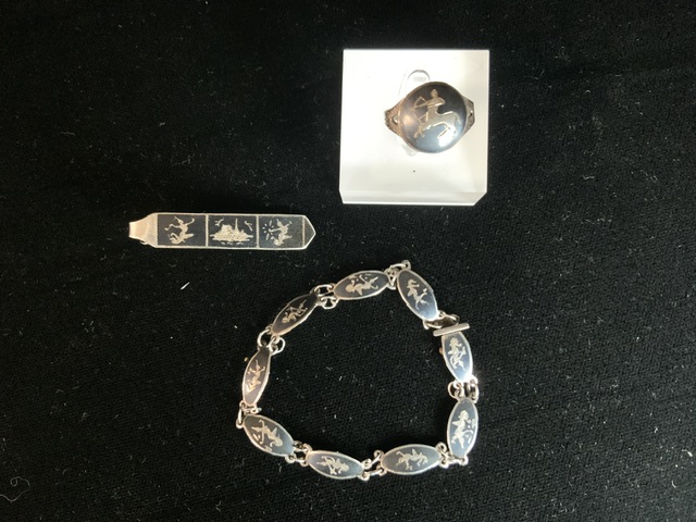 NEILLO SILVER RING AND BRACELET AND TIE PIN - Bild 2 aus 4