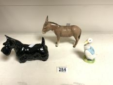 BESWICK DONKEY, TERRIER, AND MR DRAKE PUDDLE-DUCK
