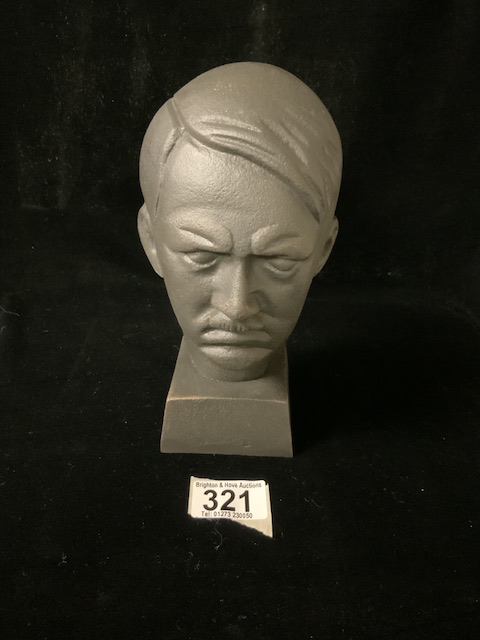 CAST IRON BUST OF ADOLF HITLER 20CM - Image 2 of 4