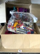 LARGE QUANTITY OF VINTAGE 1985 PLASTIC FIGURES AND VEHICLES FROM MASK (THUNDERHAWK)