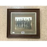 FRAMED AND GLAZED PHOTOGRAPH OF MILITARY SOLDIERS IN UNIFORM BY E.G HOUGHTON LTD MARGATE &