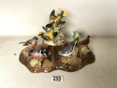 COLLECTION OF BESWICK BIRDS AND BESWICK STAND.