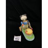 1950s TIN PLATE TOY PANDA PLAYING DRUMS