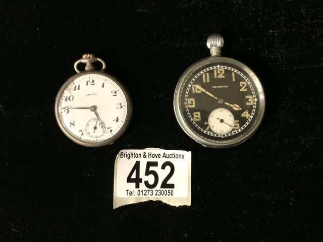 900 SILVER POCKET WATCH (STRONG) WITH ONE OTHER (MEPHISTO)