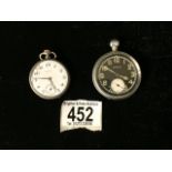 900 SILVER POCKET WATCH (STRONG) WITH ONE OTHER (MEPHISTO)