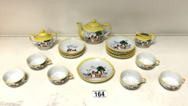 VINTAGE DOLLS HAND PAINTED TEA SET