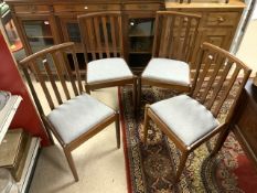FOUR MATCHING MID CENTURY DINING CHAIRS