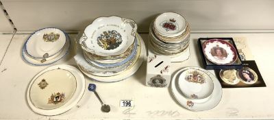 QUANTITY OF ROYAL COMMEMORATIVE PLATES AND MORE FROM QUEEN VICTORIA ONWARDS