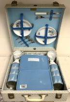 VINTAGE RETRO BREXTON THERMOS BLUE PICNIC SET