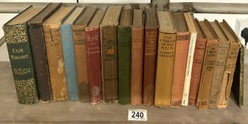 BOOKS BY H.RIDER HAGGARD 19TH/20TH CENTURY, SHE, ERIC BRIGHTEYES AND MORE