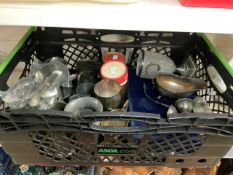 QUANTITY OF PLATED WARE, PEWTER TANKARDS AND MORE