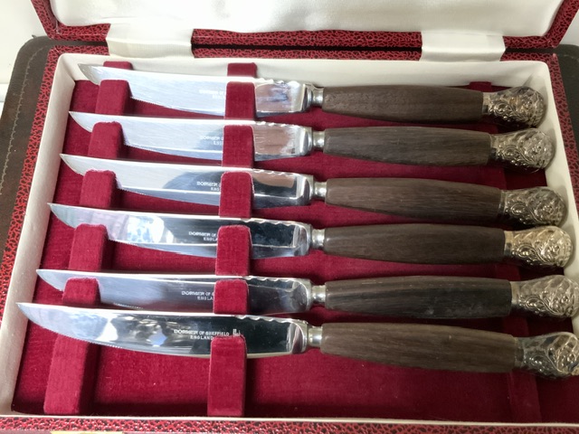 MIXED CANTEEN OF CUTLERY INCLUDES RETRO AND SILVER-PLATED - Image 5 of 7
