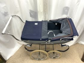 MID CENTURY SILVER CROSS PRAM