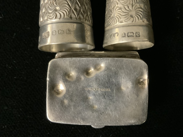 A STERLING SILVER SPIRIT LABEL; BIRMINGHAM 1988; EMBOSSED FOLIATE AND SHELL BORDER; ENGRAVED ' - Image 3 of 4