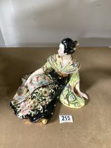 JAPANESE LADY IN PORCELAIN MADE IN ITALY; 22CM