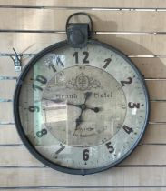 LARGE MODEL OF A POCKET WATCH AS A WALL CL0CK (GRAND HOTEL PARIS)