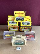 DIE CAST BOXED CARS INCLUDES CORGI AND DINKY AND MORE