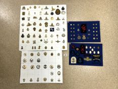 QUANTITY OF MAINLY MILITARY CLOTH AND METAL BADGES
