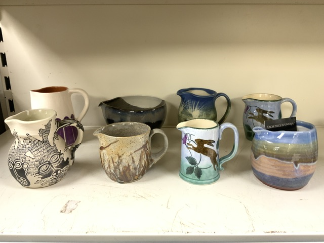 MIXED ART POTTERY JUGS INCLUDES RUPERT BLAMIRE, SARK AND MORE - Image 3 of 6