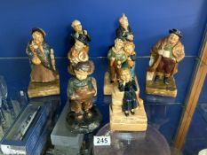 EIGHT BRETBY DICKENS CHARACTERS LARGEST; 23CM