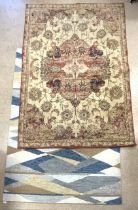 TWO RUGS ONE VINTAGE ONE OTHER BY CHAMPO; 152 X 113CM