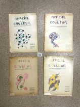FOUR COPIES OF VINTAGE FRENCH OFFICIEL DE LA COULEUR FASHION CATALOGUES. 1954-56, INCLUDING DESIGNS,