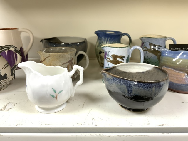 MIXED ART POTTERY JUGS INCLUDES RUPERT BLAMIRE, SARK AND MORE - Image 2 of 6