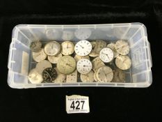A QUANTITY OF WATCH DIALS, INCLUDING GARRARD, ROTARY, WALTHAM AND OTHERS