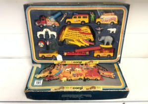 TWO VINTAGE BOXED CORGI CIRCUS SETS