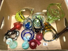 LARGE QUANTITY OF ART GLASS INCLUDES MURANO, CRANBERRY AND MORE