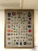 QUANTITY OF MILITARY METAL AND CLOTH BADGES