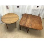 TWO ANTIQUE WOODEN FOLDING TABLES