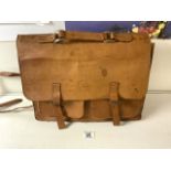 VINTAGE BROWN LEATHER SATCHEL