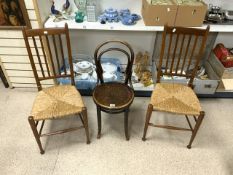 THONET BENTWOOD CHAIR WITH TWO OTHERS