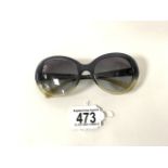 A PAIR OF CHANEL 5156 SUNGLASSES; TWO TONE FRAMES AND ARMS GREY FADING TO TRANSPARENT