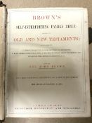 BROWN'S SELF-INTERPRETING FAMILY BIBLE OLD AND NEW TESTAMENTS WITH PORTRAIT AND ILLUSTRATIONS ON