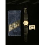 A J.W. BENSON WRISTWATCH, 9 CARAT GOLD CASE; BIRMINGHAM 1971; 25 JEWELS AUTOMATIC INCABLOC; GOLD