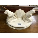 CERAMIC ART DECO TABLE LAMP; 29CM