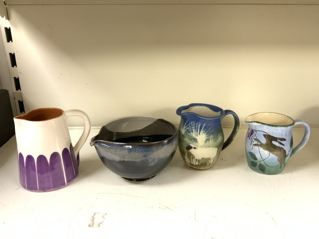 MIXED ART POTTERY JUGS INCLUDES RUPERT BLAMIRE, SARK AND MORE - Image 4 of 6