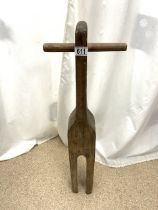 ANTIQUE WOODEN WASHING DOLLY; 90CM