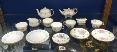 MINTON, HAMMERSLEY, FLORAL CHINA, ALPINE SPRING AND VICTORIA VIOLETS