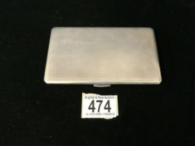 A STERLING SILVER CIGARETTE CASE; BIRMINGHAM 1933; RECTANGULAR FORM; ENGINE TURNED DECORATION;