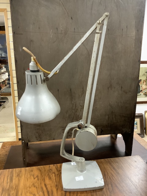 HADRILL & HORSTMAN LTD INDUSTRIAL METAL ANGLEPOISE LAMP - Image 4 of 4