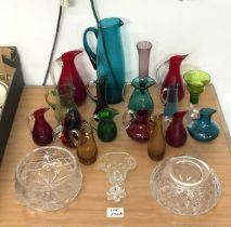 MIXED COLOURED ART GLASS, WHITEFRIARS, MURANO AND MORE