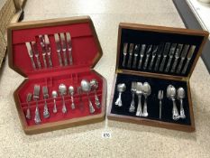 TWO PART CANTEENS OF CUTLERY