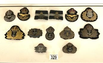 MILITARY CAP BADGES INCLUDES ROYAL NAVY AND ROYAL AIR FORCE