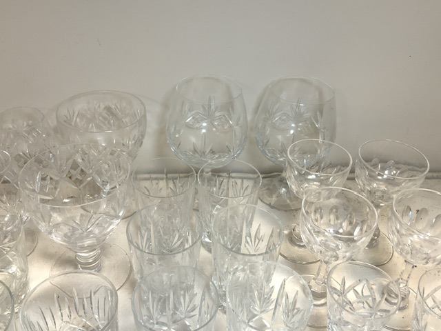 CUT GLASS DRINKING GLASSES INCLUDES WATERFORD, TUDOR, DOULTON AND ROYAL BRIERLEY - Image 5 of 14