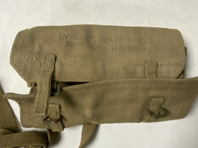 WWII MILITARY BREN GUN WALLET, FLASK AND WWII PUTTIES - Image 3 of 9