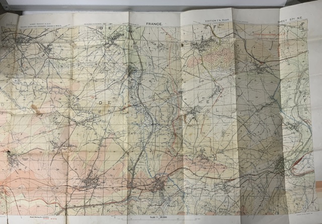 SIX MILITARY TRENCH MAPS WITH OTHER MILITARY MAPS; SOME DATED 1917/18 (SECRET) - Image 4 of 13